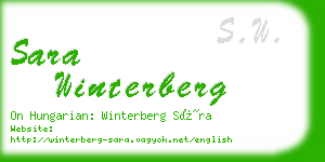 sara winterberg business card